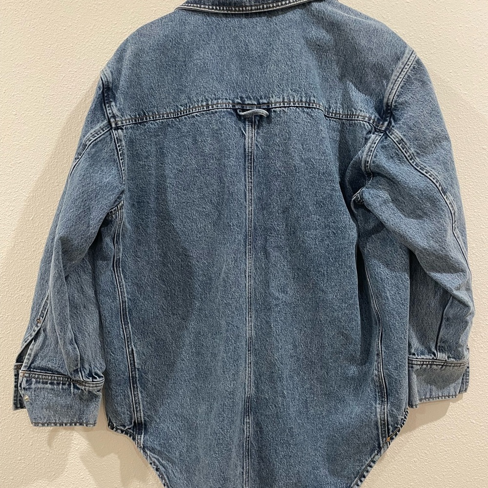 APIECE APART Oversized Denim Button Up Jacket Size Large - Picture 13 of 14